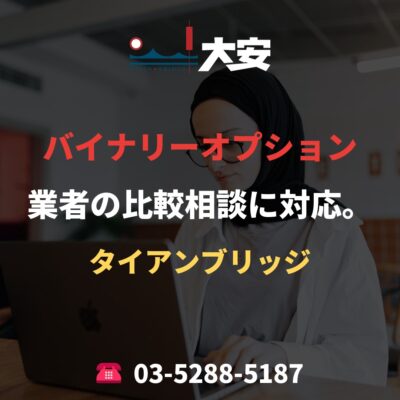 バイナリーオプション業者の比較相談に対応。｜タイアンブリッジ