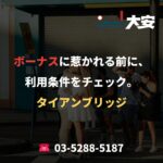 ボーナスに惹かれる前に、利用条件をチェック。｜タイアンブリッジ