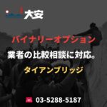 バイナリーオプション業者の比較相談に対応。｜タイアンブリッジ
