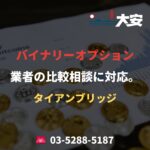 バイナリーオプション業者の比較相談に対応。｜タイアンブリッジ