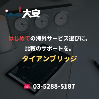 はじめての海外サービス選びに、比較のサポートを。｜タイアンブリッジ
