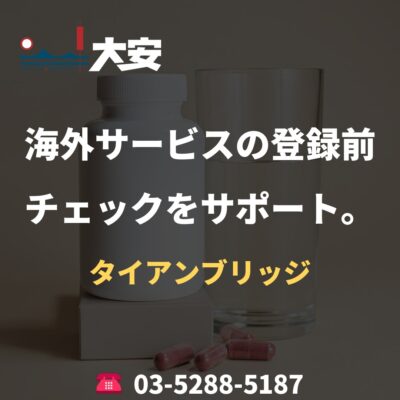 海外サービスの登録前チェックをサポート。｜タイアンブリッジ