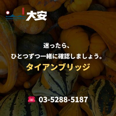 迷ったら、ひとつずつ一緒に確認しましょう。｜タイアンブリッジ