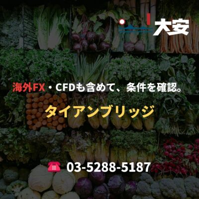 海外FX・CFDも含めて、条件を確認。｜タイアンブリッジ