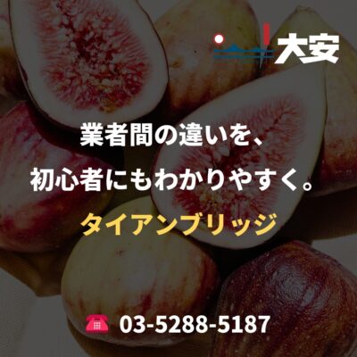 業者間の違いを、初心者にもわかりやすく。｜タイアンブリッジ