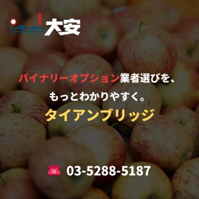 バイナリーオプション業者選びを、もっとわかりやすく。｜タイアンブリッジ