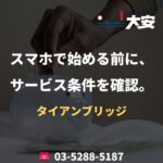 スマホで始める前に、サービス条件を確認。｜タイアンブリッジ