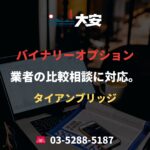 バイナリーオプション業者の比較相談に対応。｜タイアンブリッジ