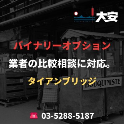 バイナリーオプション業者の比較相談に対応。｜タイアンブリッジ