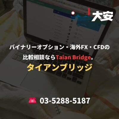 バイナリーオプション・海外FX・CFDの比較相談ならTaian Bridge。