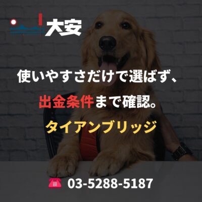 使いやすさだけで選ばず、出金条件まで確認。｜タイアンブリッジ